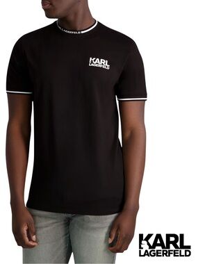 Karl Lagerfeld Men’s T-Shirt With Logo Collar